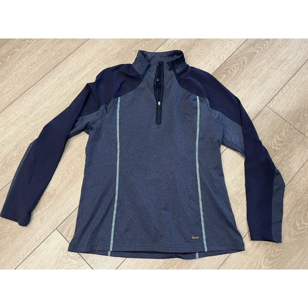 Sunice Golf Ladies‎ Large Blue 1/4 Zip Golf Pullover